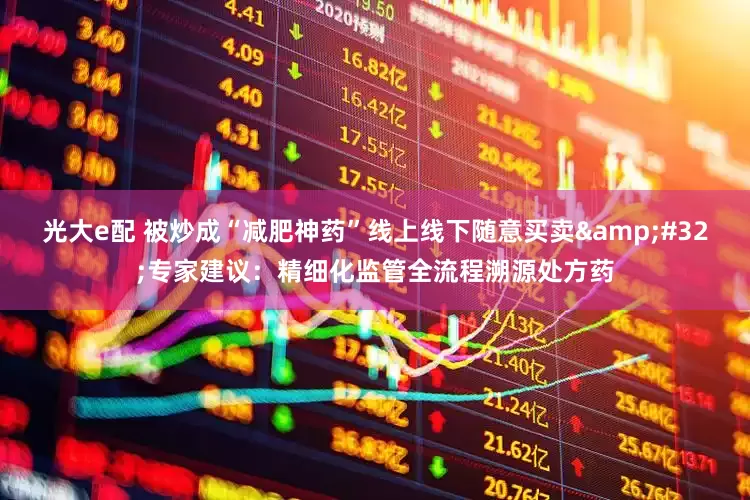 光大e配 被炒成“減肥神藥”線上線下隨意買賣 專家建議:精細化監管全流程溯源處方藥